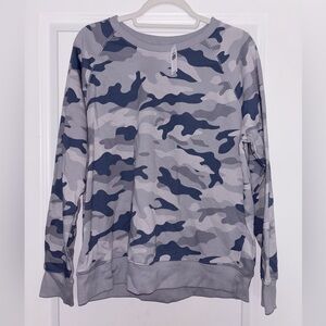 BNWT - Old Navy Blue Camo Crewneck Sweatshirt - Size L